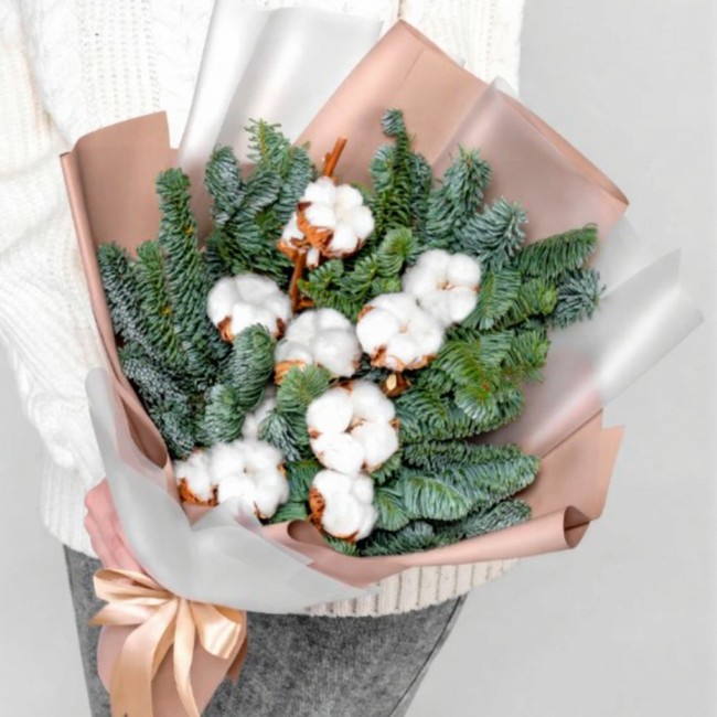 Букет цветов "Новогодний букет Санта" Букет цветов "Новогодний букет Санта"