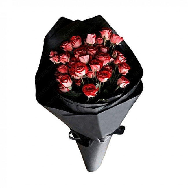 Букет цветов "Траурный букет из кустовых роз" Букет цветов "Траурный букет из кустовых роз"